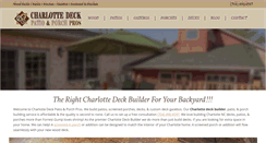 Desktop Screenshot of charlottedeckbuilder.com
